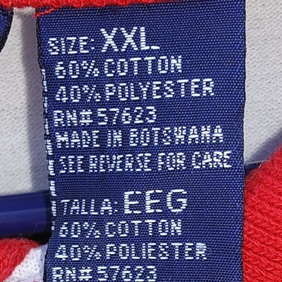 Bugle Boy Mens Striped Polo Red Black White XXL - Picture 8 of 13